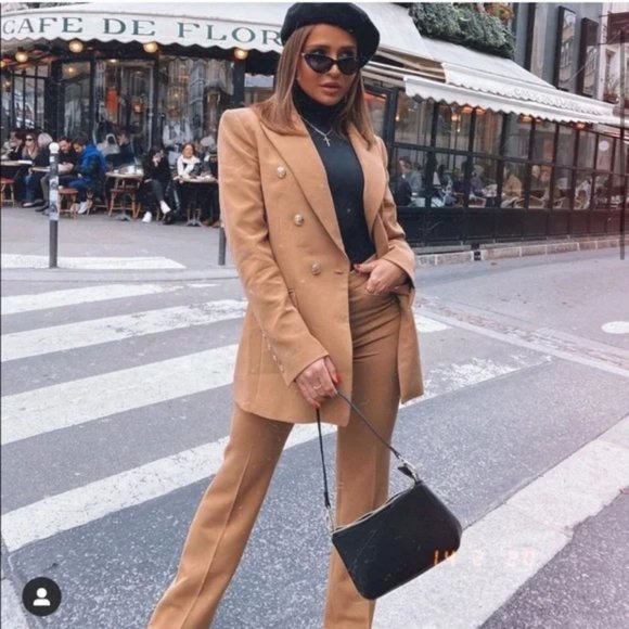 ZARA TAILORED DOUBLE BREASTED BLAZER GOLD BUTTONS BALMAIN LIKE - Picture 2 of 12